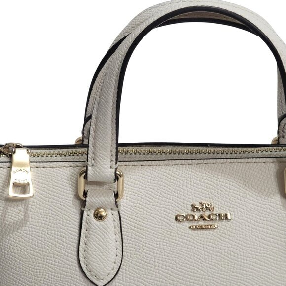 Coach Leather Mini Gallery Crossbody Chalk - Picture 2 of 11
